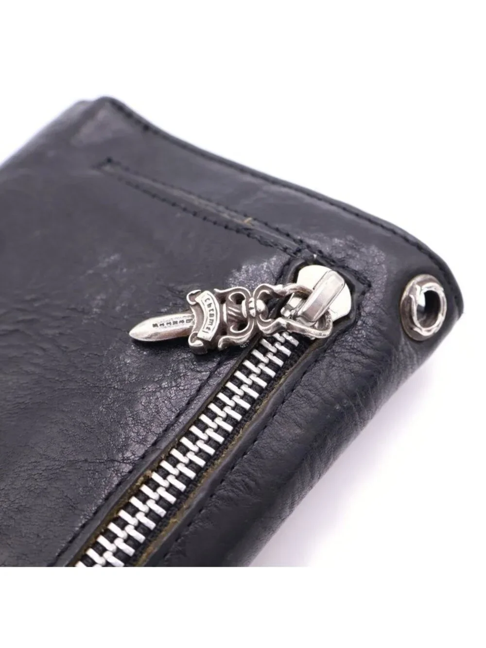 Chrome Hearts Wave Leather Wallet Black